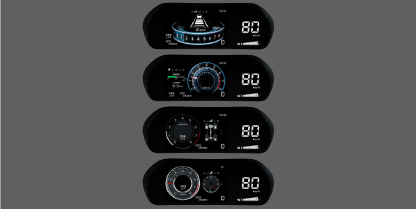 Bảng đồng hồ 4 chế độ lái  Màn hình lớn với 4 chế độ lựa chọn hiển thị cung cấp mọi thông tin cần thiết trong quá trình điều khiển xe.